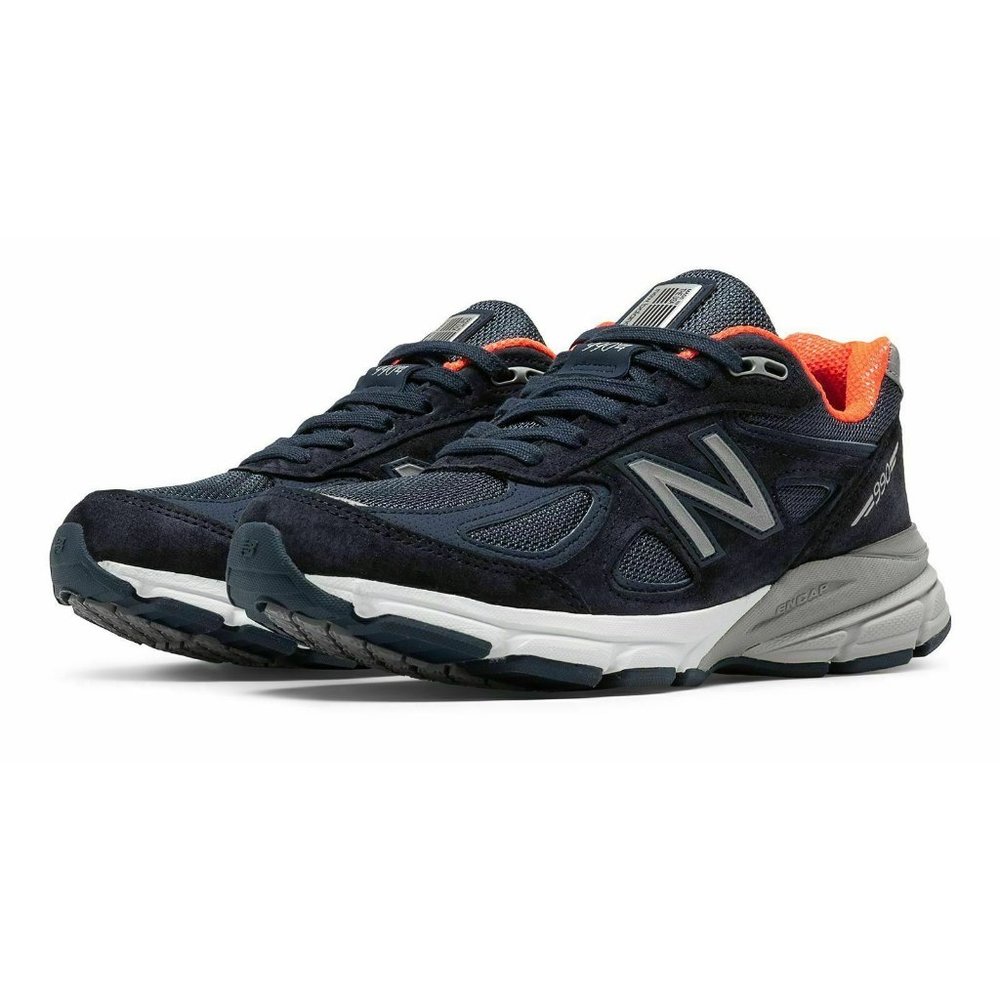 NEW Size 5 Womens New Balance 990 v4 Blue and Oran - Picture 5 of 5